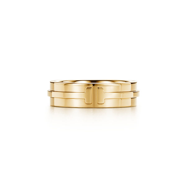 Tiffany T:Wide Ring in Yellow Gold