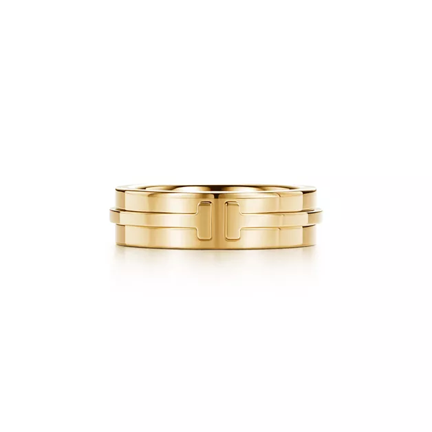 Tiffany T:Wide Ring in Yellow Gold image number 0