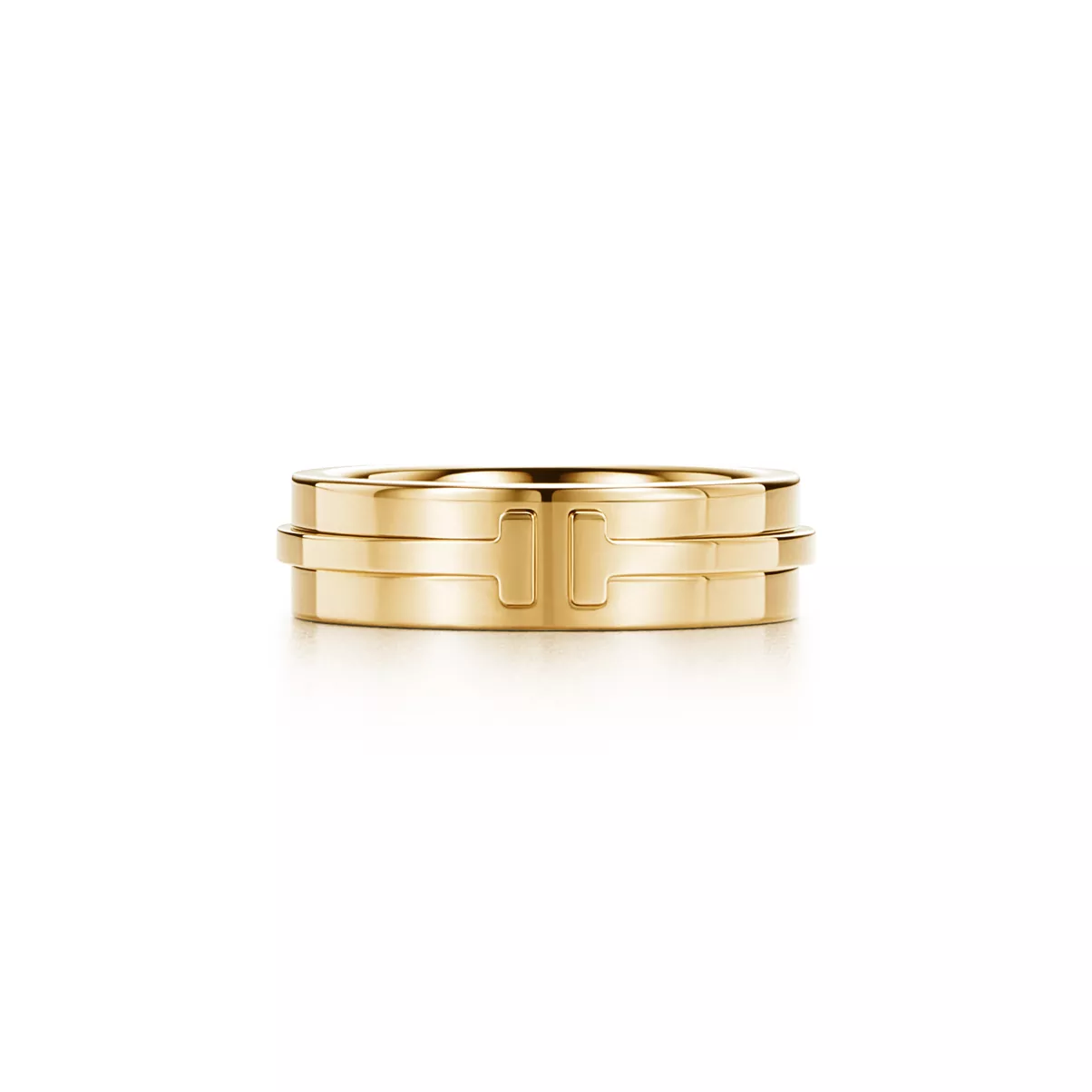 Breiter Ring in Gelbgold