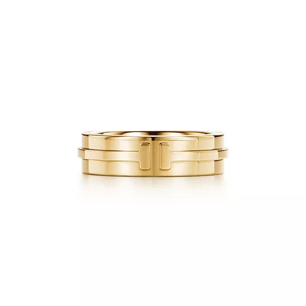 Anillo ancho de oro amarillo