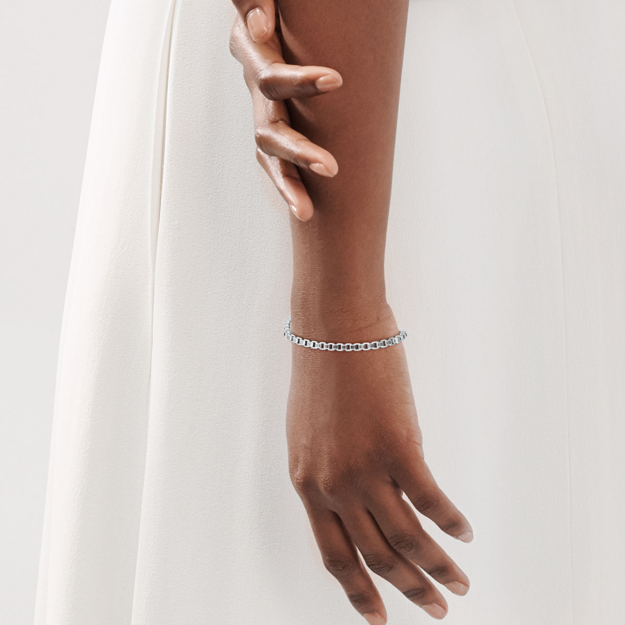 Bracciale a maglia veneziana in argento numero immagine 2