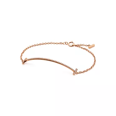 Tiffany T:Smile Bracelet in Rose Gold with Diamonds, 2