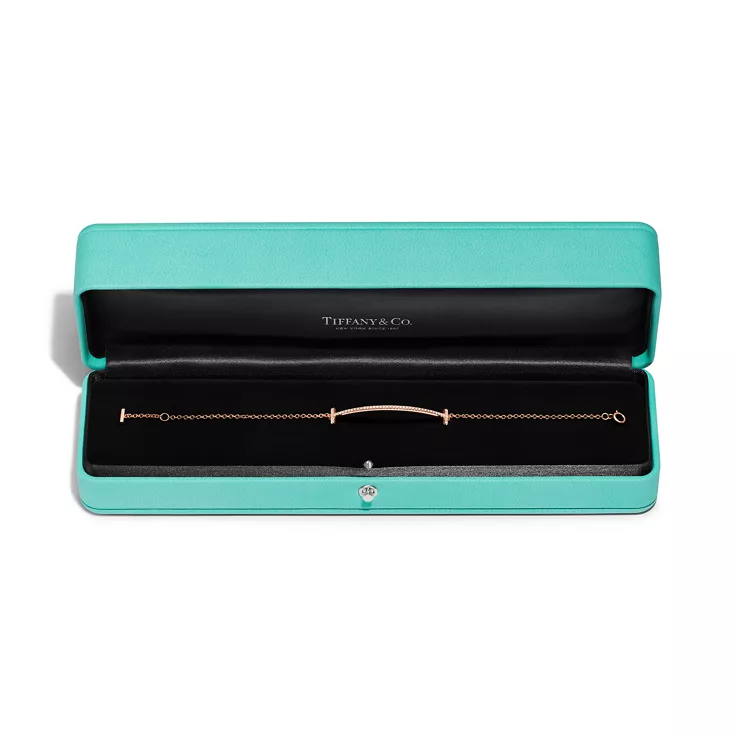 Tiffany T:Smile Bracelet in Rose Gold with Diamonds, 4