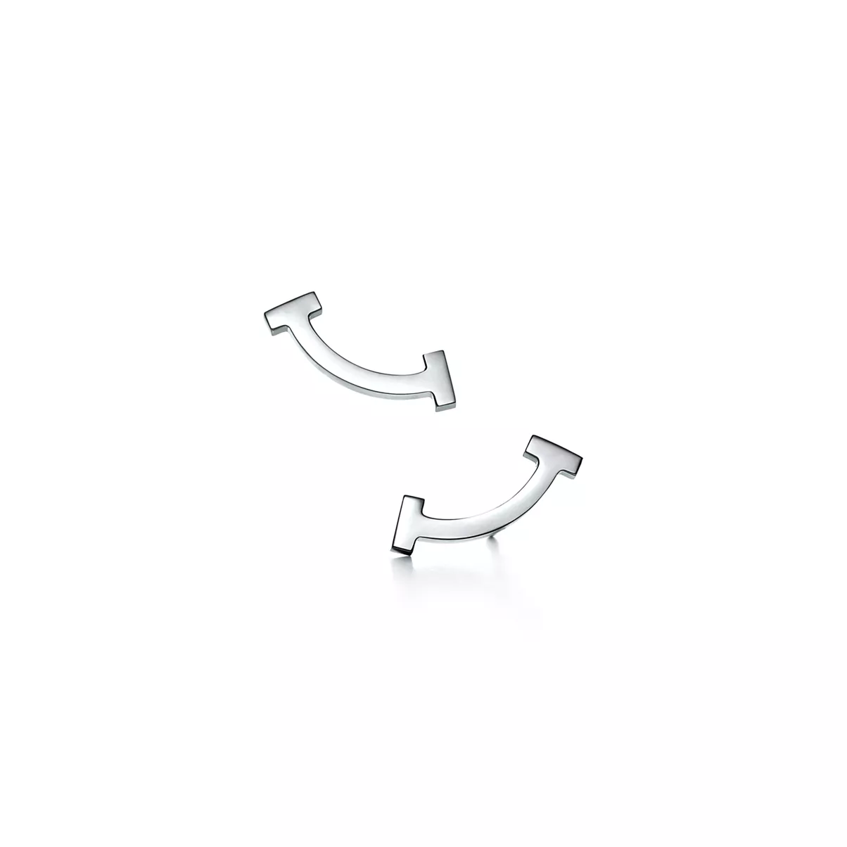 Smile Mini Earrings in White Gold