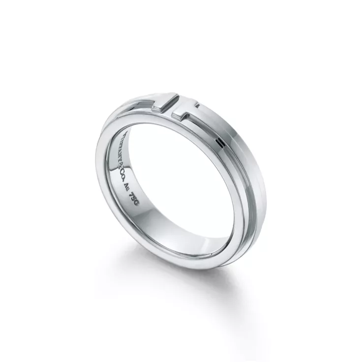 Tiffany T:Narrow Ring in White Gold, 5