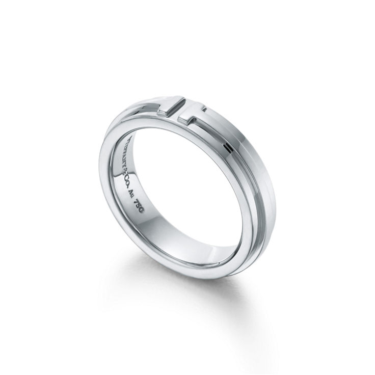 Tiffany T:Narrow Ring in White Gold image number 5