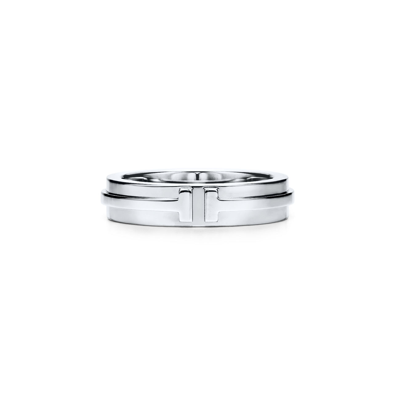 Tiffany T:Narrow Ring in White Gold image number 0