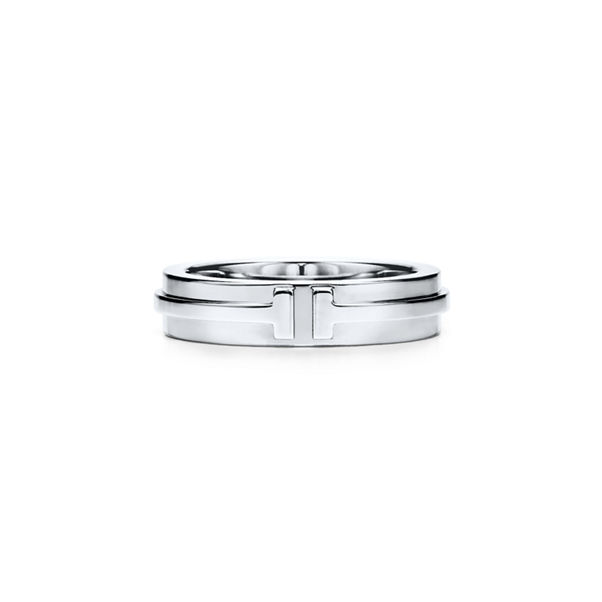 Tiffany T:Narrow Ring in White Gold