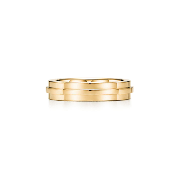 Tiffany T:Schmaler Ring in Gelbgold Bildnummer 4