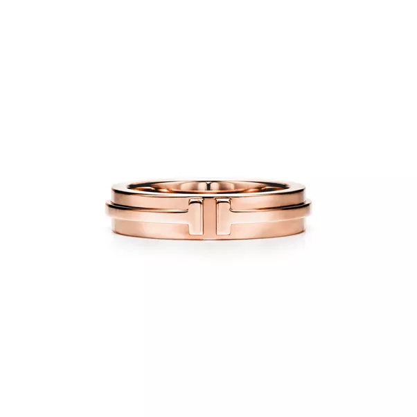 Anillo estrecho de oro rosa