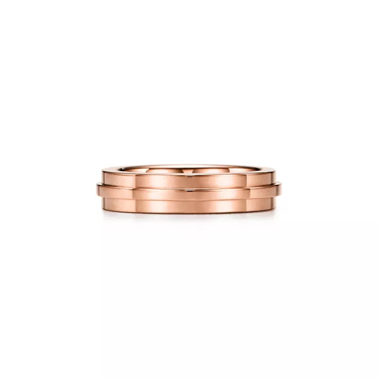 Tiffany T:Narrow Ring in Rose Gold, 5
