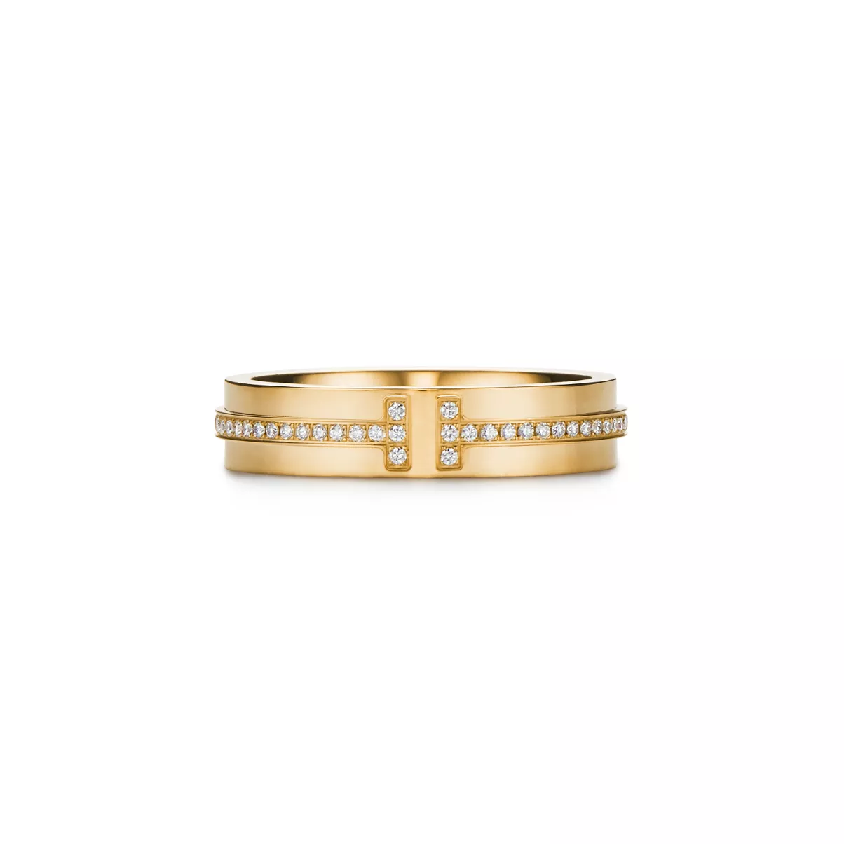 Anello con diamanti in oro giallo