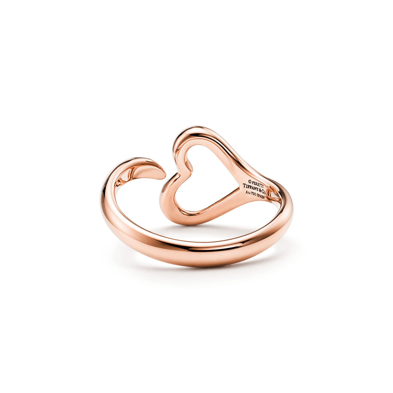 Elsa Peretti®:Open Heart Ring in Rose Gold, Small | Tiffany & Co. US