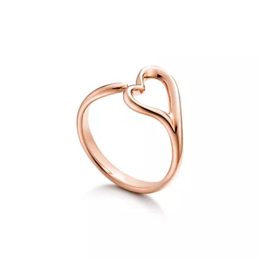 Elsa Peretti&reg;:Open Heart Ring in Ros&eacute;gold, Small, 2