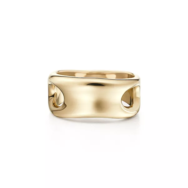 Open Side Ring in Yellow Gold