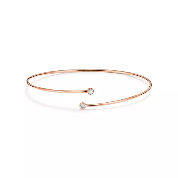 Einreihiger Diamond Hoop Armreif  