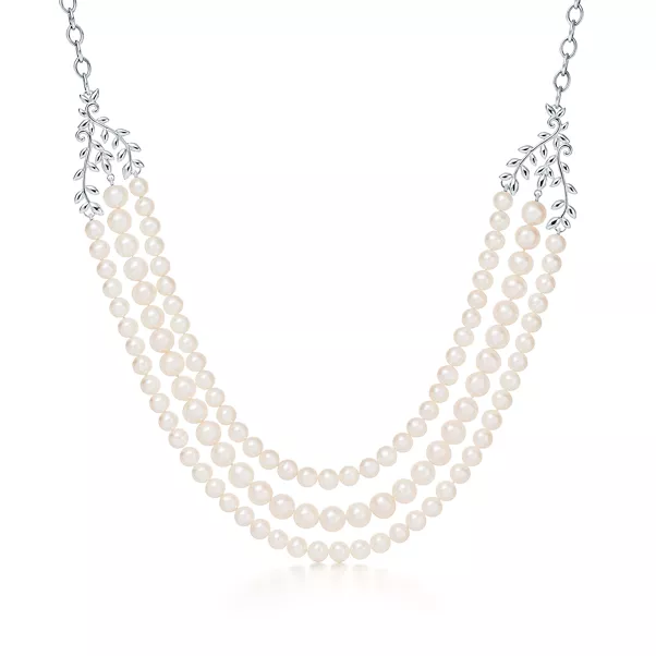 Olive Leaf Three-Row Necklace