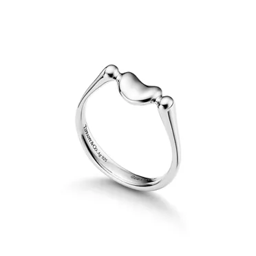 Elsa Peretti®:Anillo Bean design en plata de ley, tamaño mini, 2