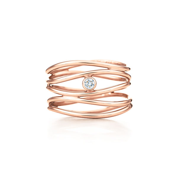 Elsa Peretti®:Wave Five-row Diamond Ring 