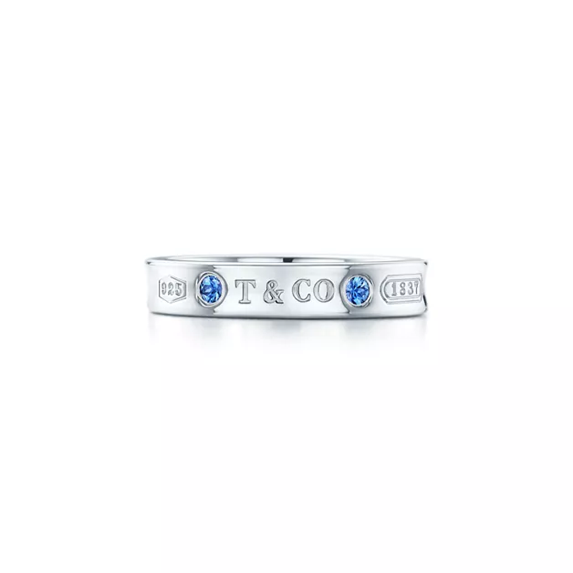 Tiffany 1837®:Ring in Silver with Sapphires, Narrow image number 0