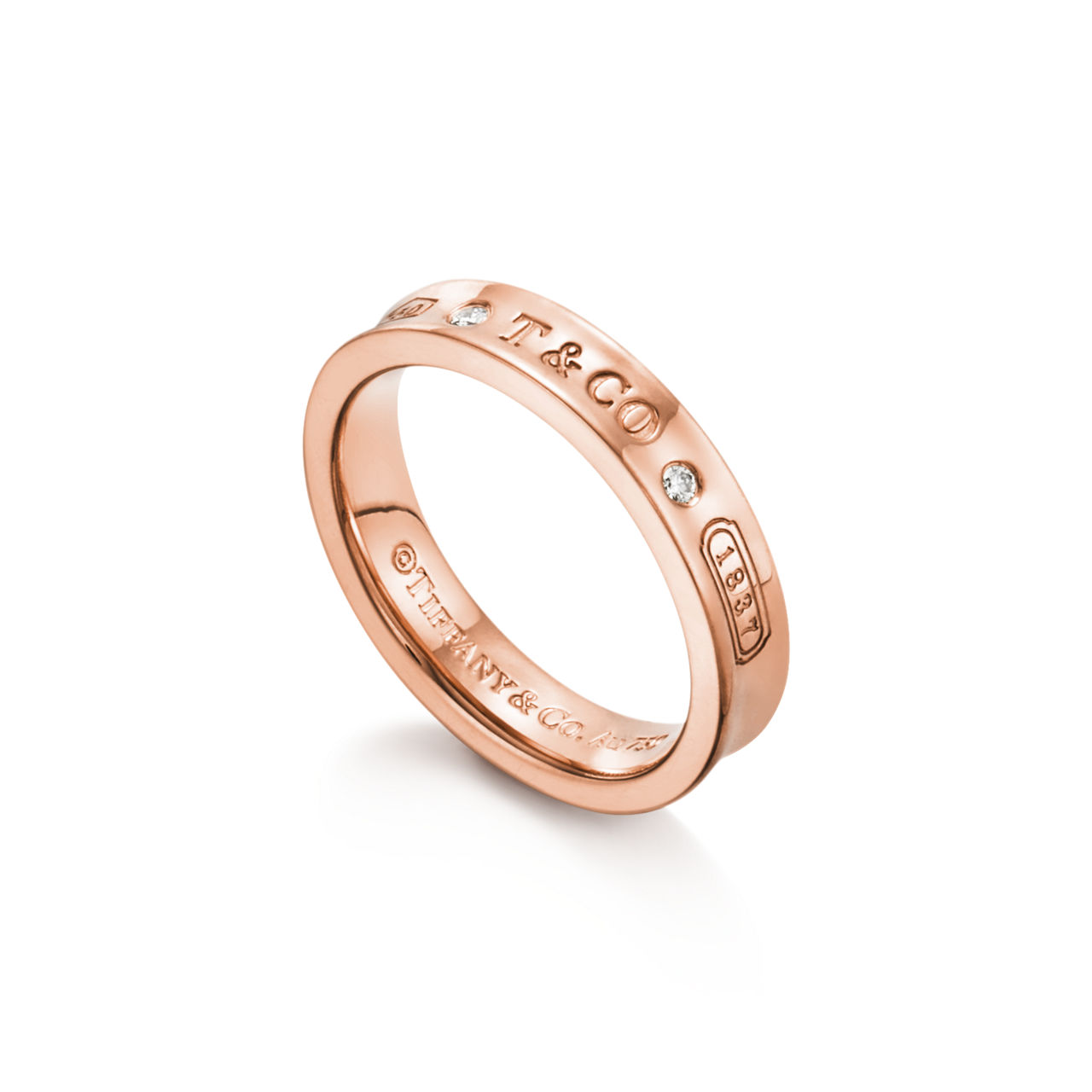 Tiffany 1837™:Ring in Roségold mit Diamanten, schmal Bildnummer 3