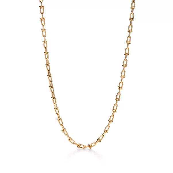 Collar de eslabones pequeños de oro amarillo