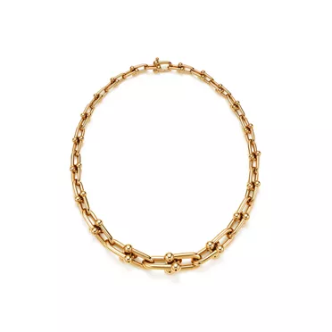 Tiffany HardWear:Gliederhalskette in abgestuftem Design in Gelbgold, 2