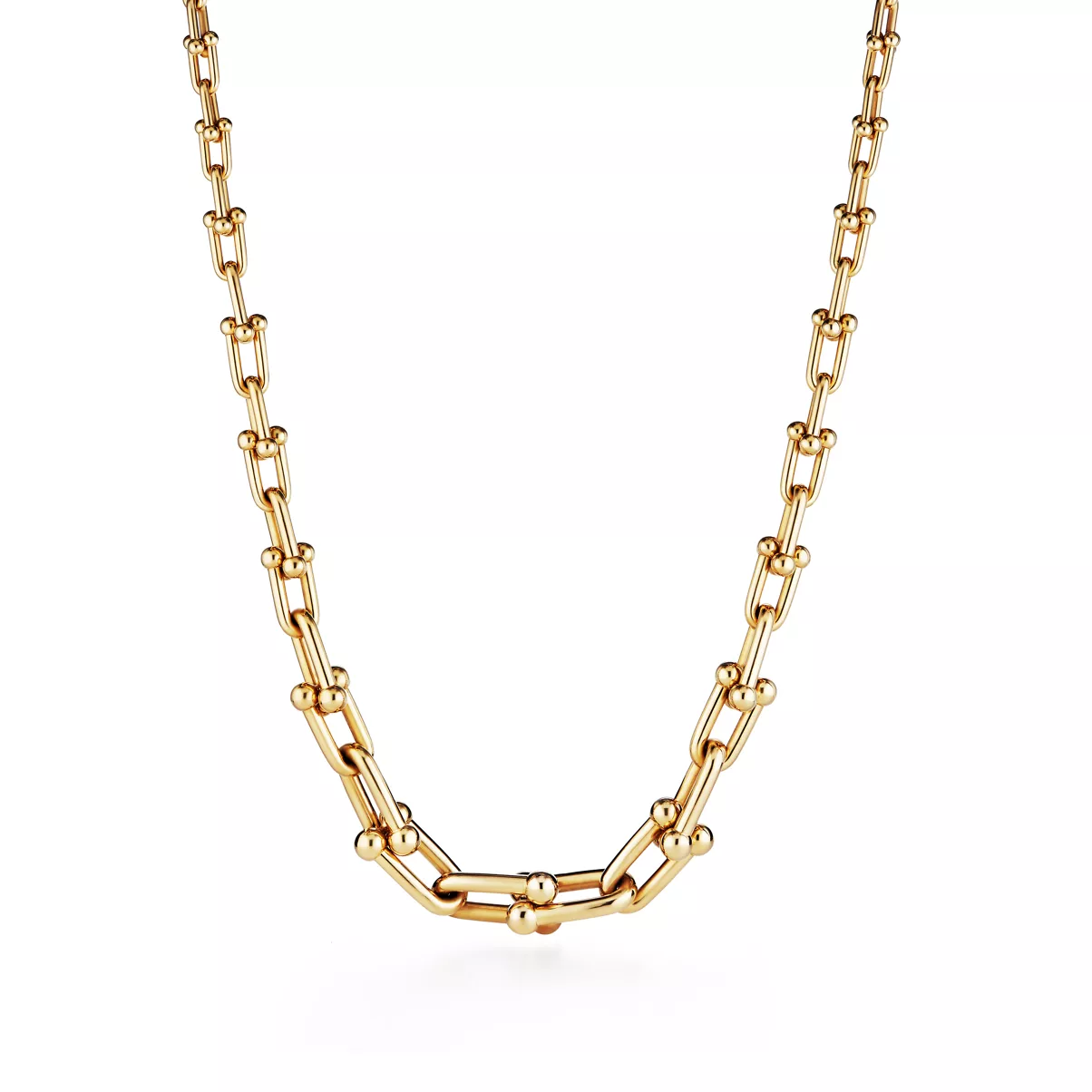 Graduated Link Necklace in Yellow Gold