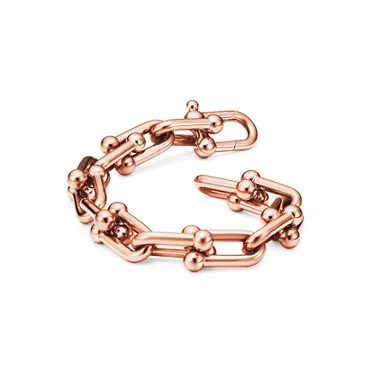 Tiffany HardWear:Pulsera de eslabones grandes de oro rosa, 3