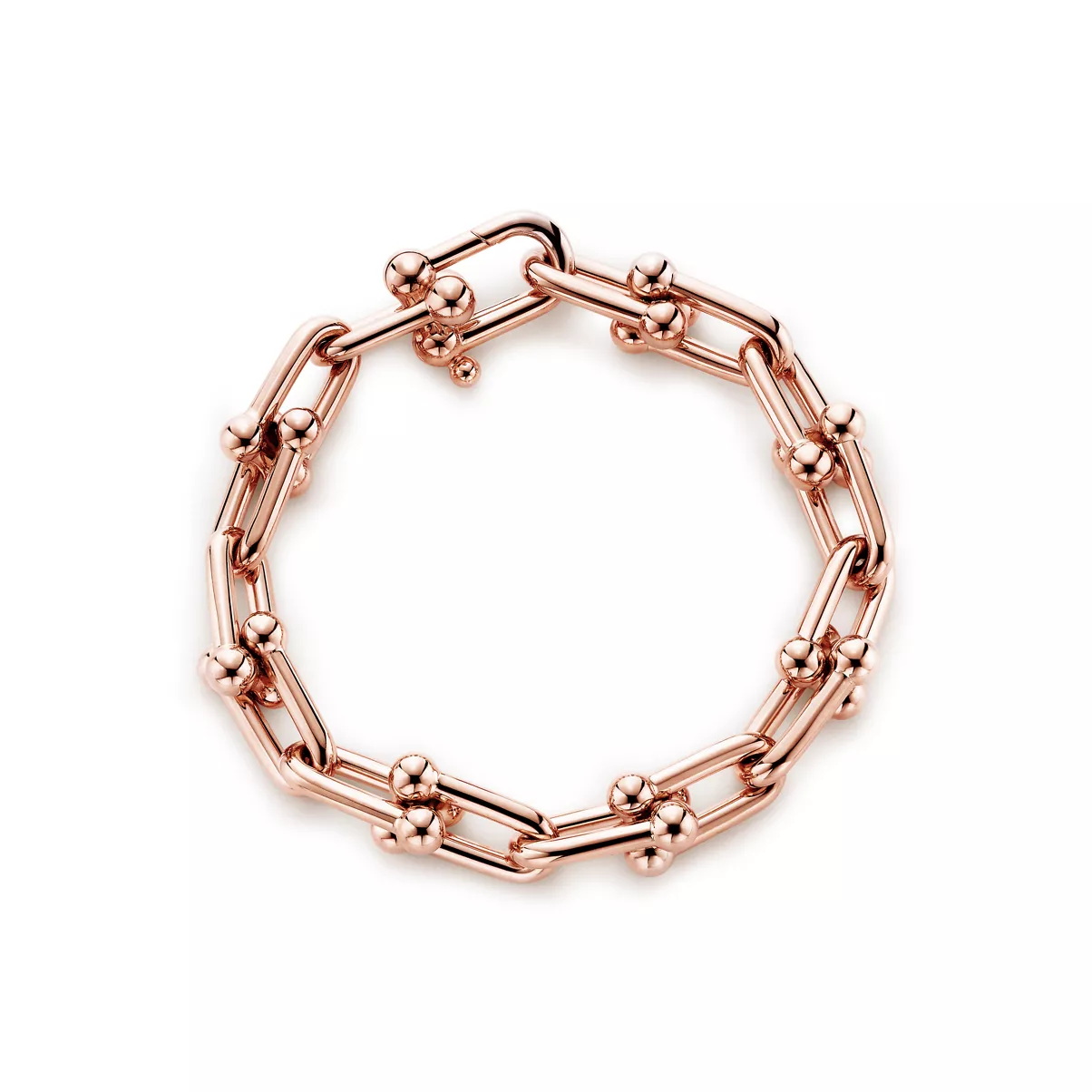 Large Link Bracelet in Rose Gold