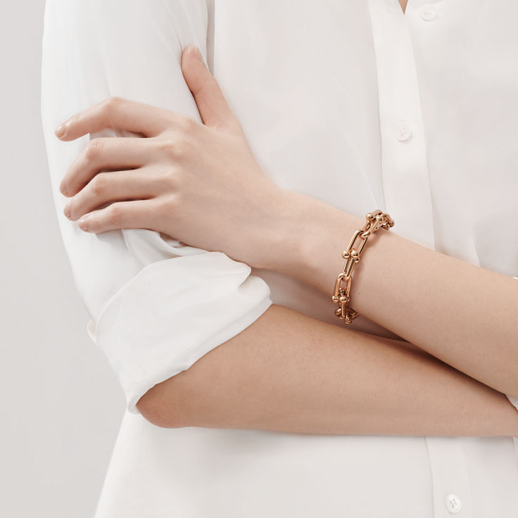 Collezione HardWear by Tiffany:Bracciale a maglie grandi in oro rosa numero immagine 1