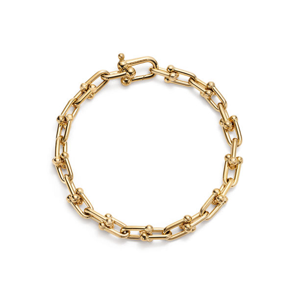 Tiffany HardWear:Kleines Gliederarmband in Gelbgold