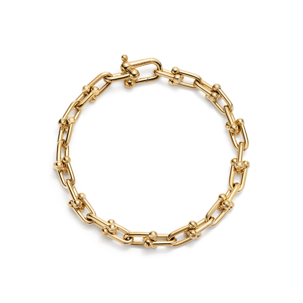 Tiffany HardWear:Bracelet à maillons taille Small en or jaune 18 carats numéro dimage {1}