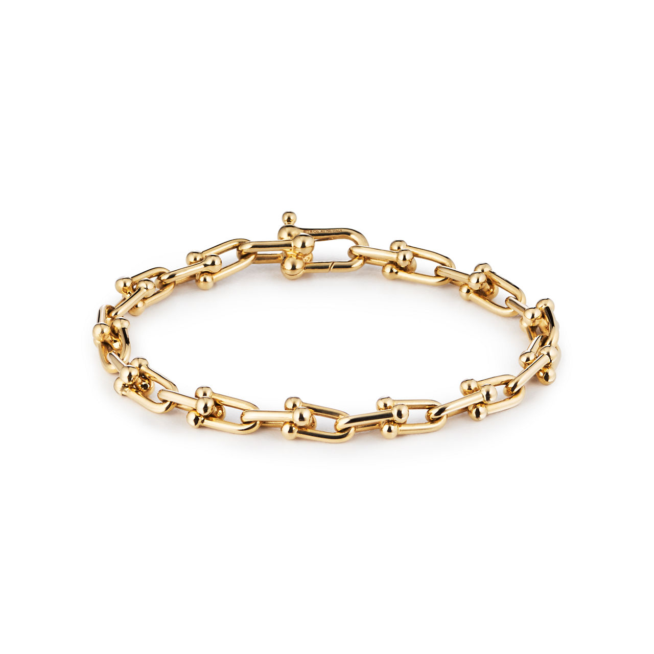 Tiffany HardWear:Bracelet à maillons taille Small en or jaune 18 carats numéro dimage {1}