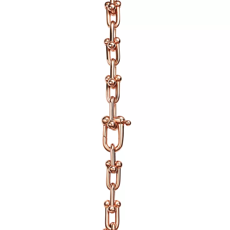Tiffany HardWear:Pulsera de eslabones pequeños de oro rosa, 4