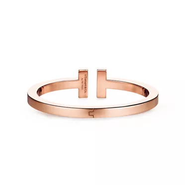 Collezione Tiffany T:Bracciale Square con pavé di diamanti in oro rosa, 3