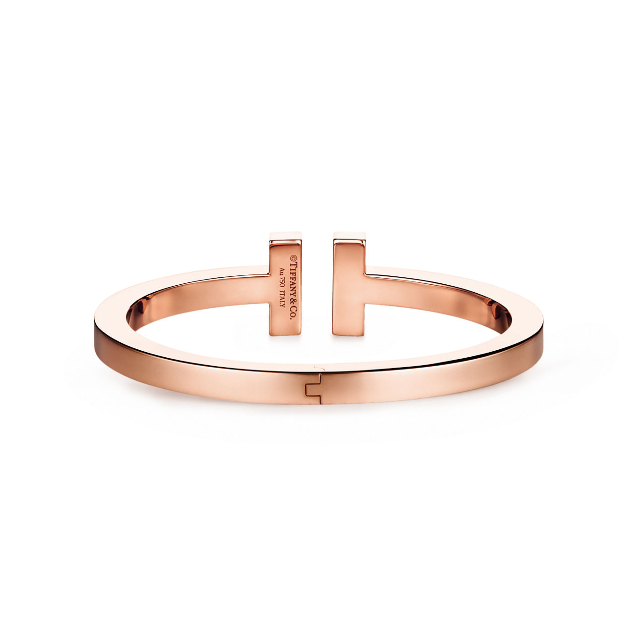 Tiffany T:Pavé Diamond Square Bracelet in Rose Gold image number 3