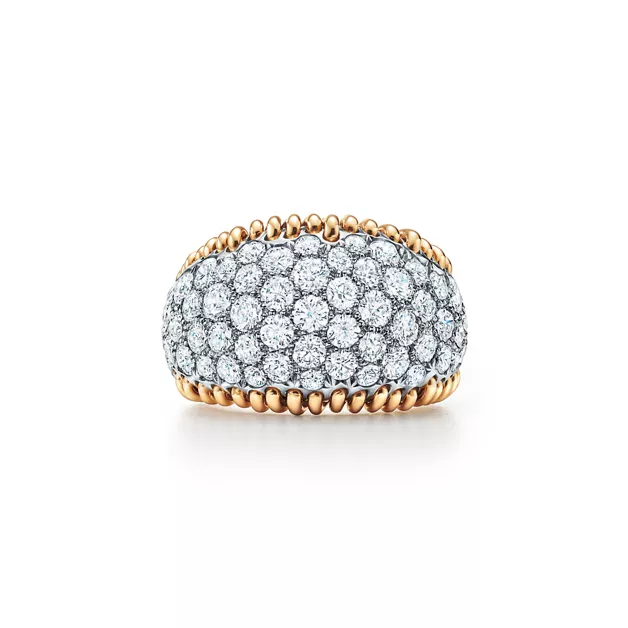 Tiffany & Co. Schlumberger®:Stitches Ring in Gold and Platinum with Diamonds image number 0