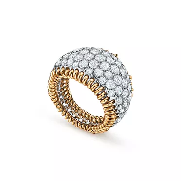 Tiffany & Co. Schlumberger&reg;:Stitches Ring in Gold and Platinum with Diamonds, 2