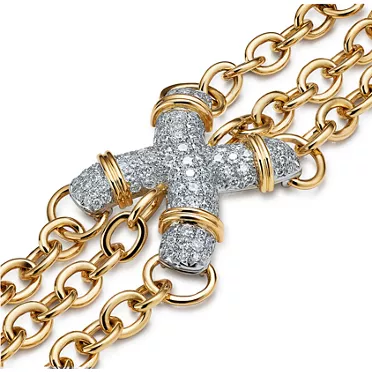 Jean Schlumberger by Tiffany:X Link Bracelet in Platinum and Yellow Gold, 3