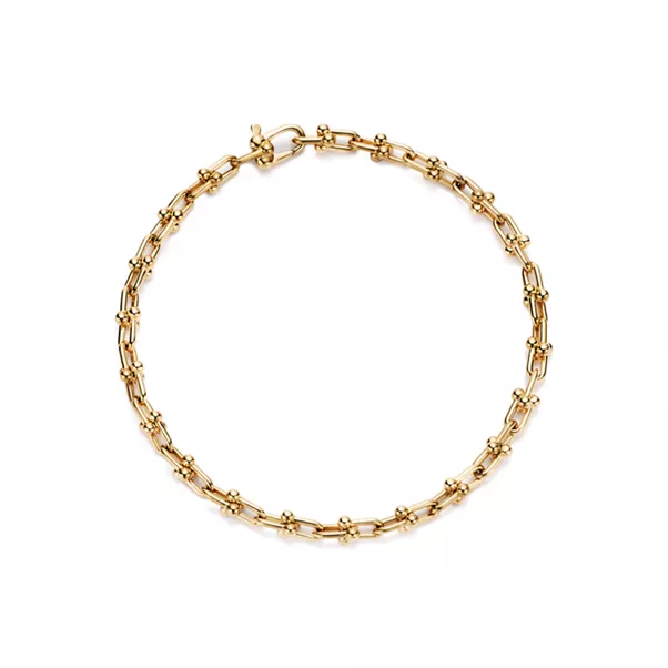 Schmales Gliederarmband in Gelbgold