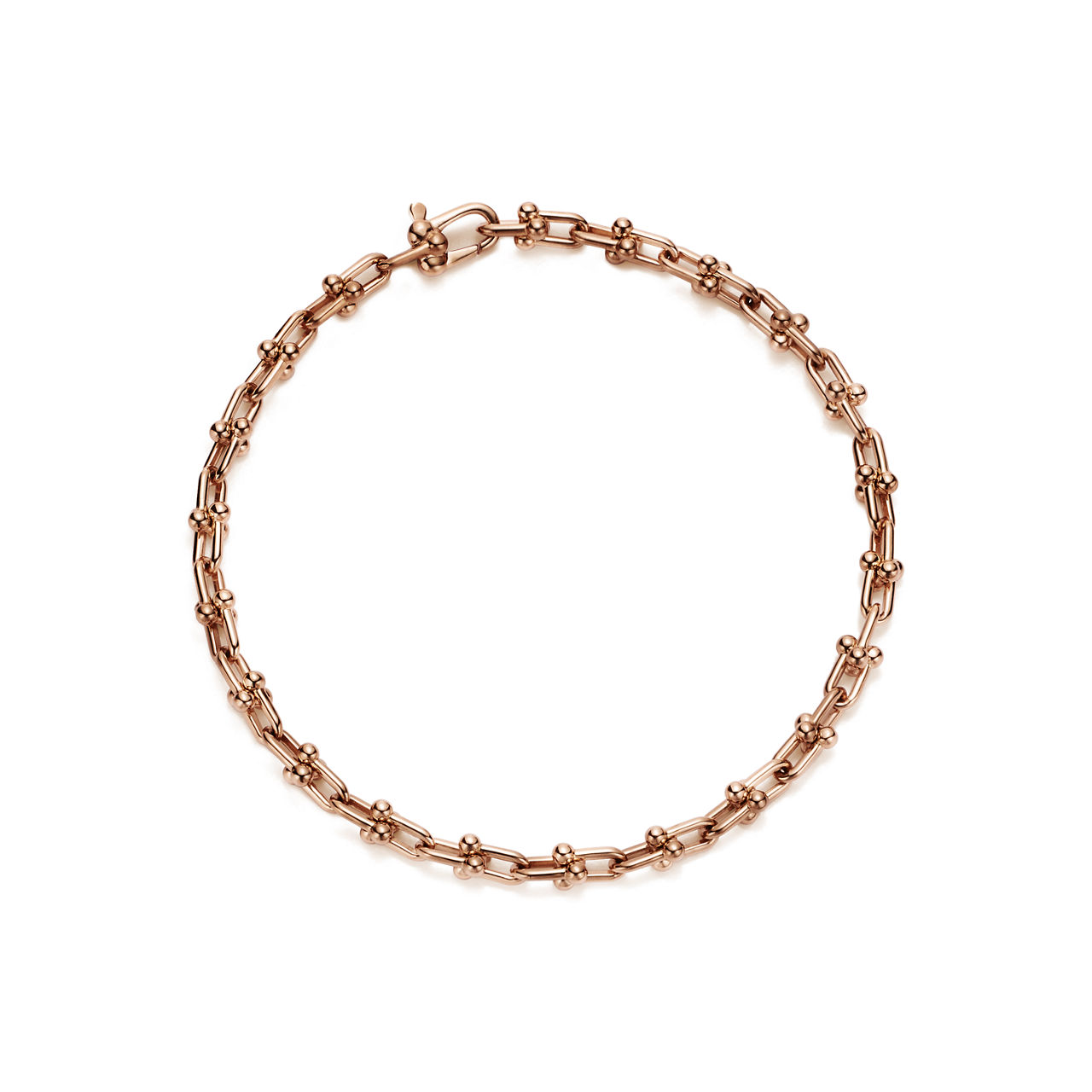Schmales Gliederarmband in Roségold