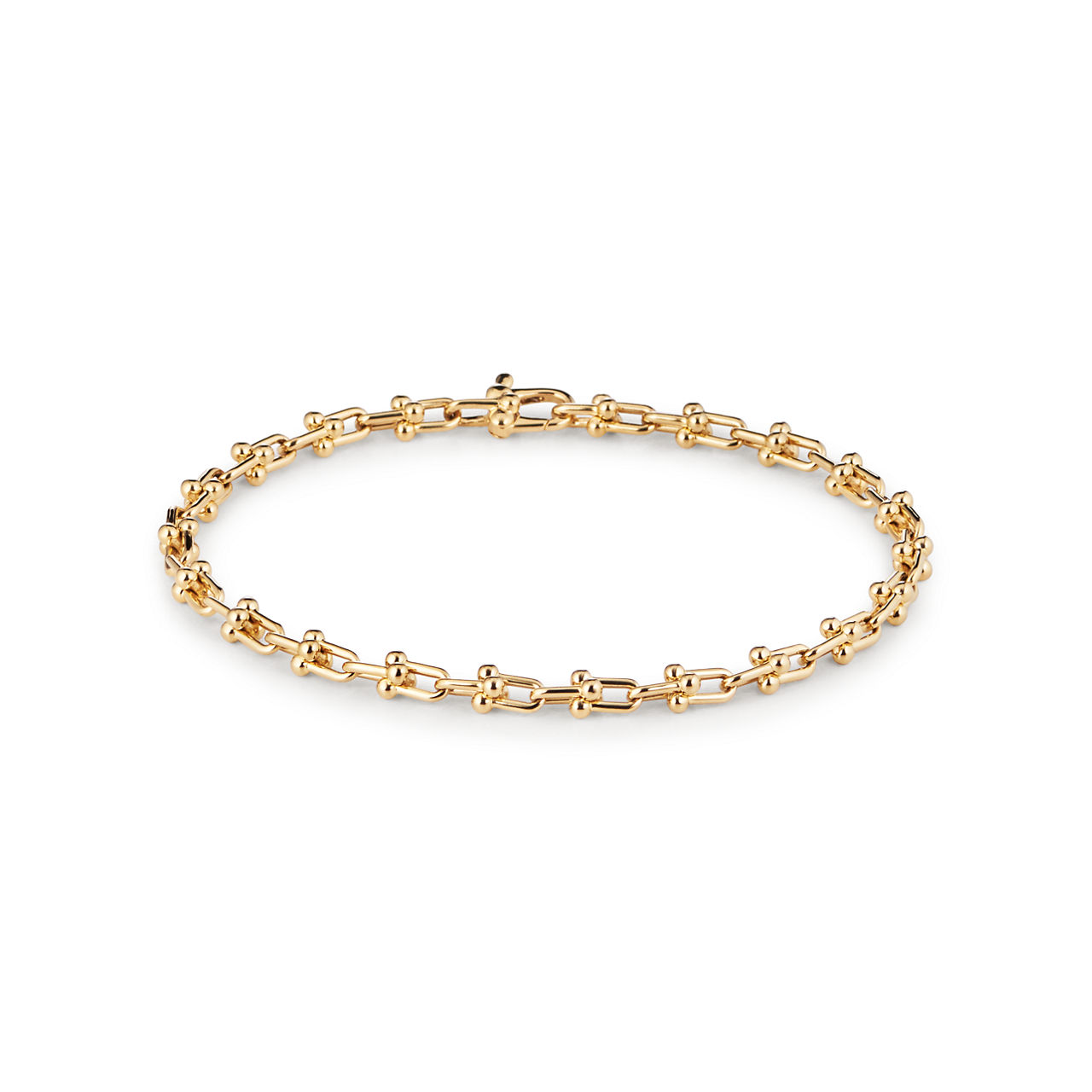 Tiffany HardWear:Schmales Gliederarmband in Gelbgold Bildnummer 3