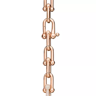 Tiffany HardWear:Large Link Bracelet in Rose Gold with Diamonds, 3