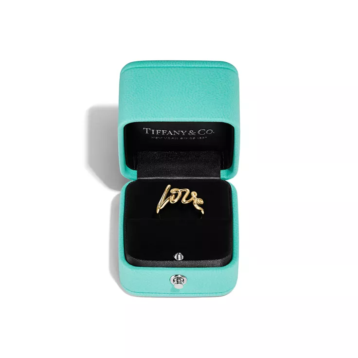 Paloma's Graffiti:Love Ring in Yellow Gold, Small, 4