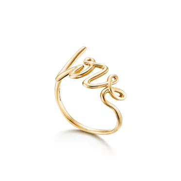Paloma's Graffiti:Love Ring in Yellow Gold, Small, 2