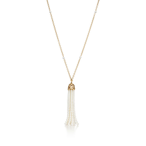 Paloma Picasso®:Olive Leaf Pearl Tassel Necklace 