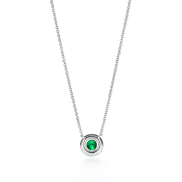 Tiffany Soleste®:Pendant in Platinum with an Emerald and Diamonds, 2