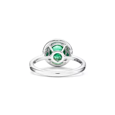 Tiffany Soleste:Anillo de platino con una esmeralda y diamantes, 3