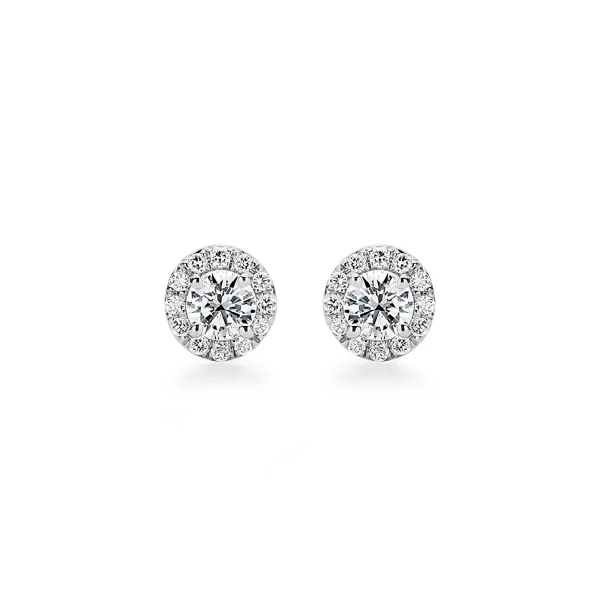 Ohrringe in Platin mit Diamanten